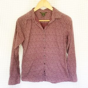 Eddie Bauer Button-up Floral Blouse